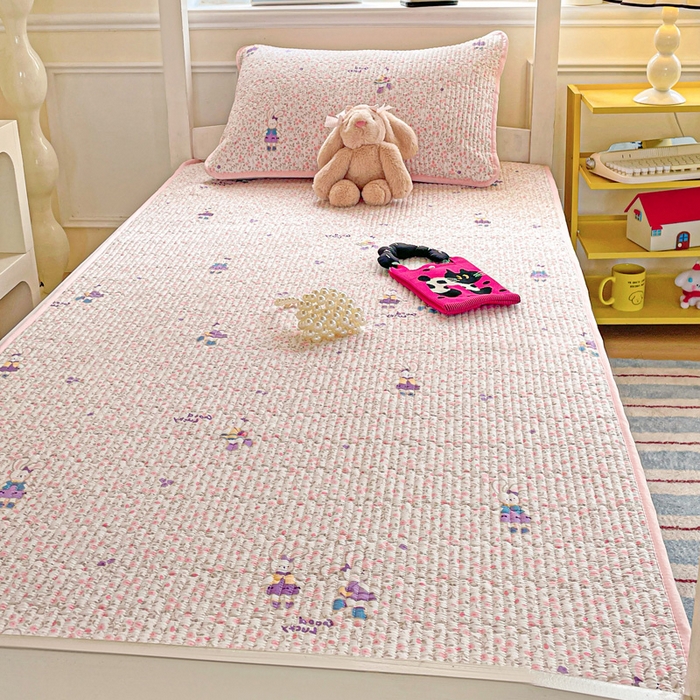 91家纺网 家纺一手货源 找家纺 恒尚居 2025新款学生床垫双层纱床褥垫软床垫床护垫-四季款【系列一】 欢乐兔