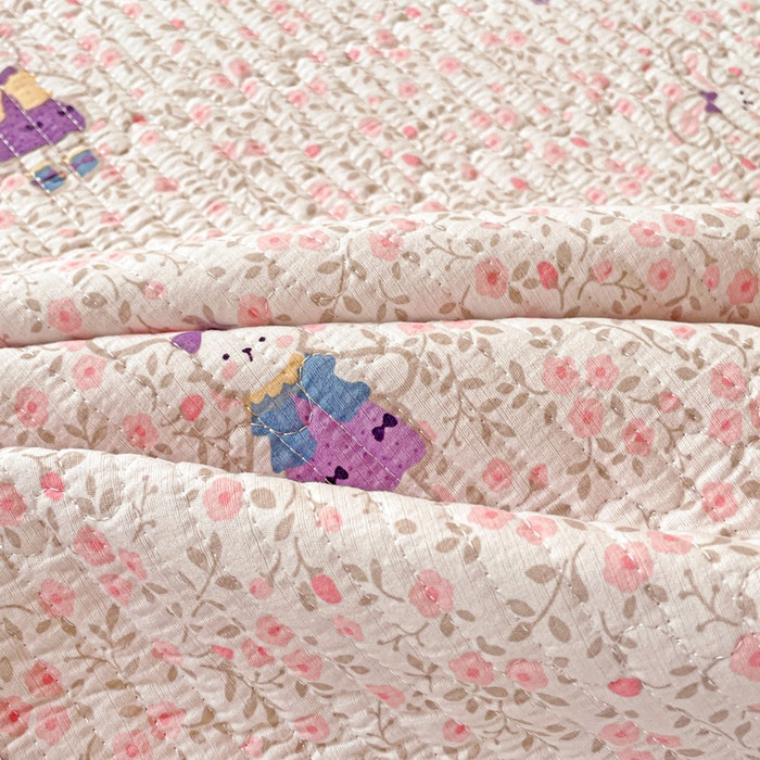 91家纺网 家纺一手货源 找家纺 恒尚居 2025新款学生床垫双层纱床褥垫软床垫床护垫-四季款【系列一】 欢乐兔