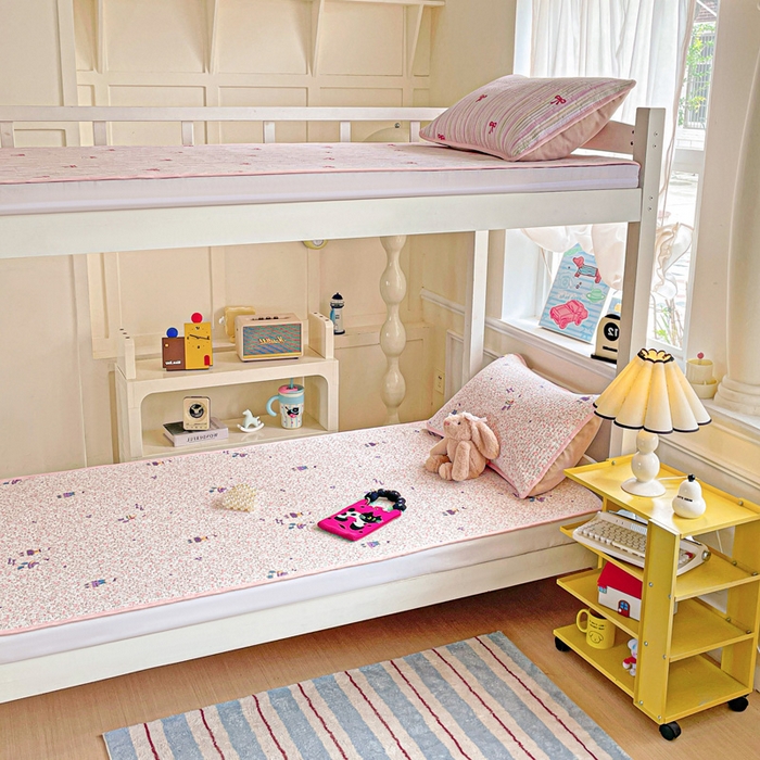 91家纺网 家纺一手货源 找家纺 恒尚居 2025新款学生床垫双层纱床褥垫软床垫床护垫-四季款【系列一】 欢乐兔