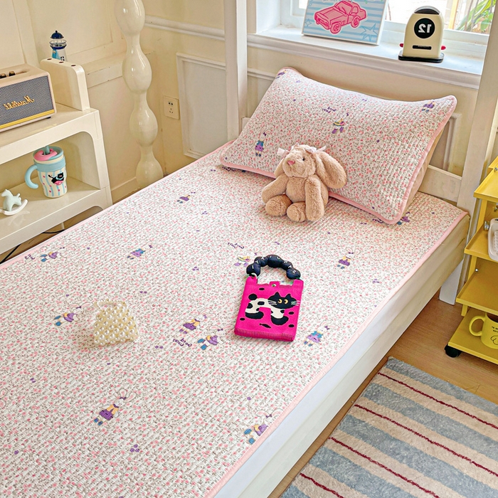 91家纺网 家纺一手货源 找家纺 恒尚居 2025新款学生床垫双层纱床褥垫软床垫床护垫-四季款【系列一】 欢乐兔