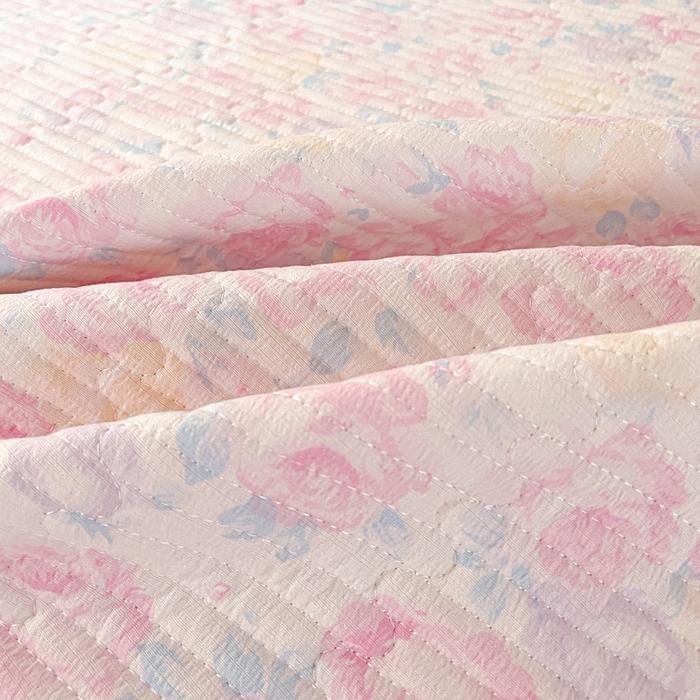 91家纺网 家纺一手货源 找家纺 恒尚居 2025新款学生床垫双层纱床褥垫软床垫床护垫-四季款【系列一】 玫瑰印象