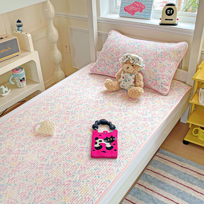 91家纺网 家纺一手货源 找家纺 恒尚居 2025新款学生床垫双层纱床褥垫软床垫床护垫-四季款【系列一】 玫瑰印象