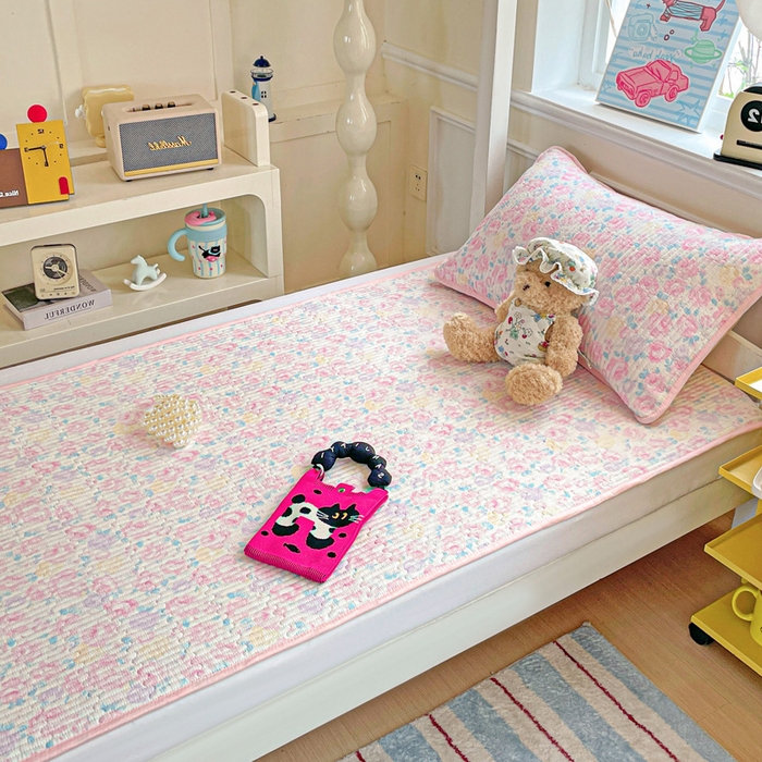 91家纺网 家纺一手货源 找家纺 恒尚居 2025新款学生床垫双层纱床褥垫软床垫床护垫-四季款【系列一】 玫瑰印象