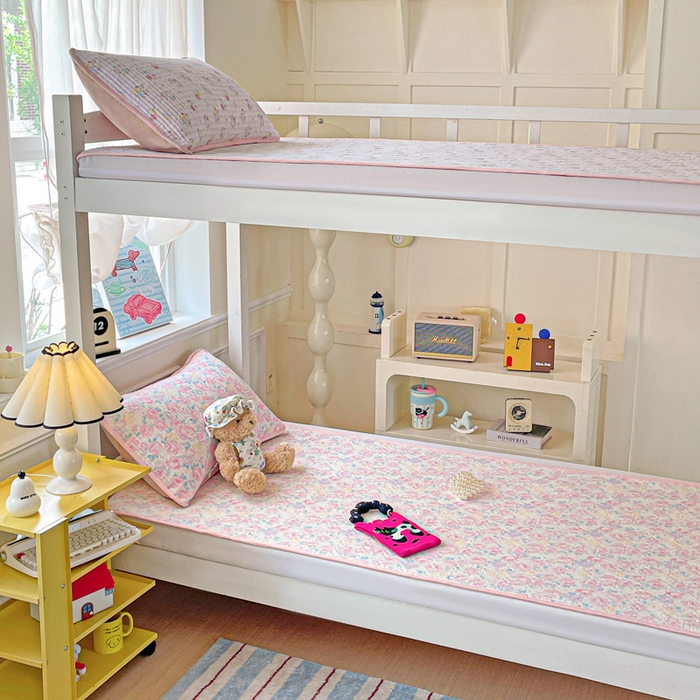 91家纺网 家纺一手货源 找家纺 恒尚居 2025新款学生床垫双层纱床褥垫软床垫床护垫-四季款【系列一】 玫瑰印象