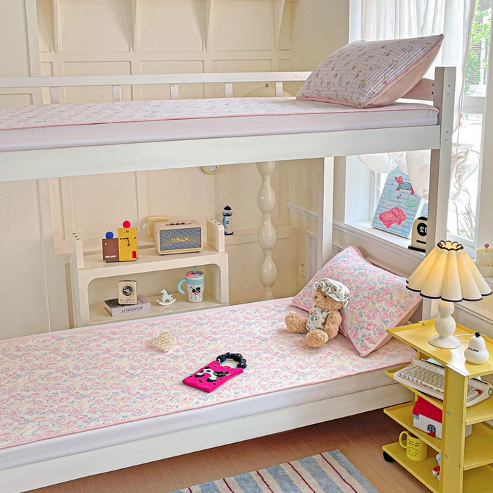 91家纺网 家纺一手货源 找家纺 恒尚居 2025新款学生床垫双层纱床褥垫软床垫床护垫-四季款【系列一】 玫瑰印象