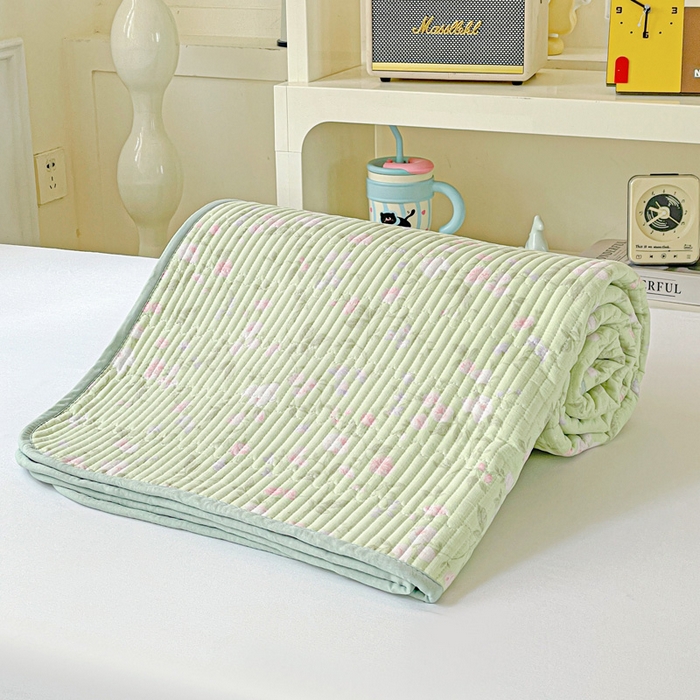 91家纺网 家纺一手货源 找家纺 恒尚居 2025新款学生床垫双层纱床褥垫软床垫床护垫-四季款【系列一】 美丽心情