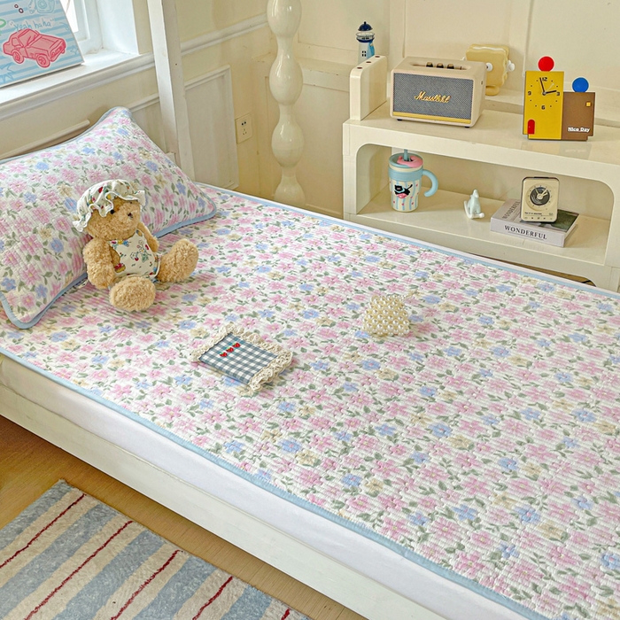 91家纺网 家纺一手货源 找家纺 恒尚居 2025新款学生床垫双层纱床褥垫软床垫床护垫-四季款【系列一】 蔷薇