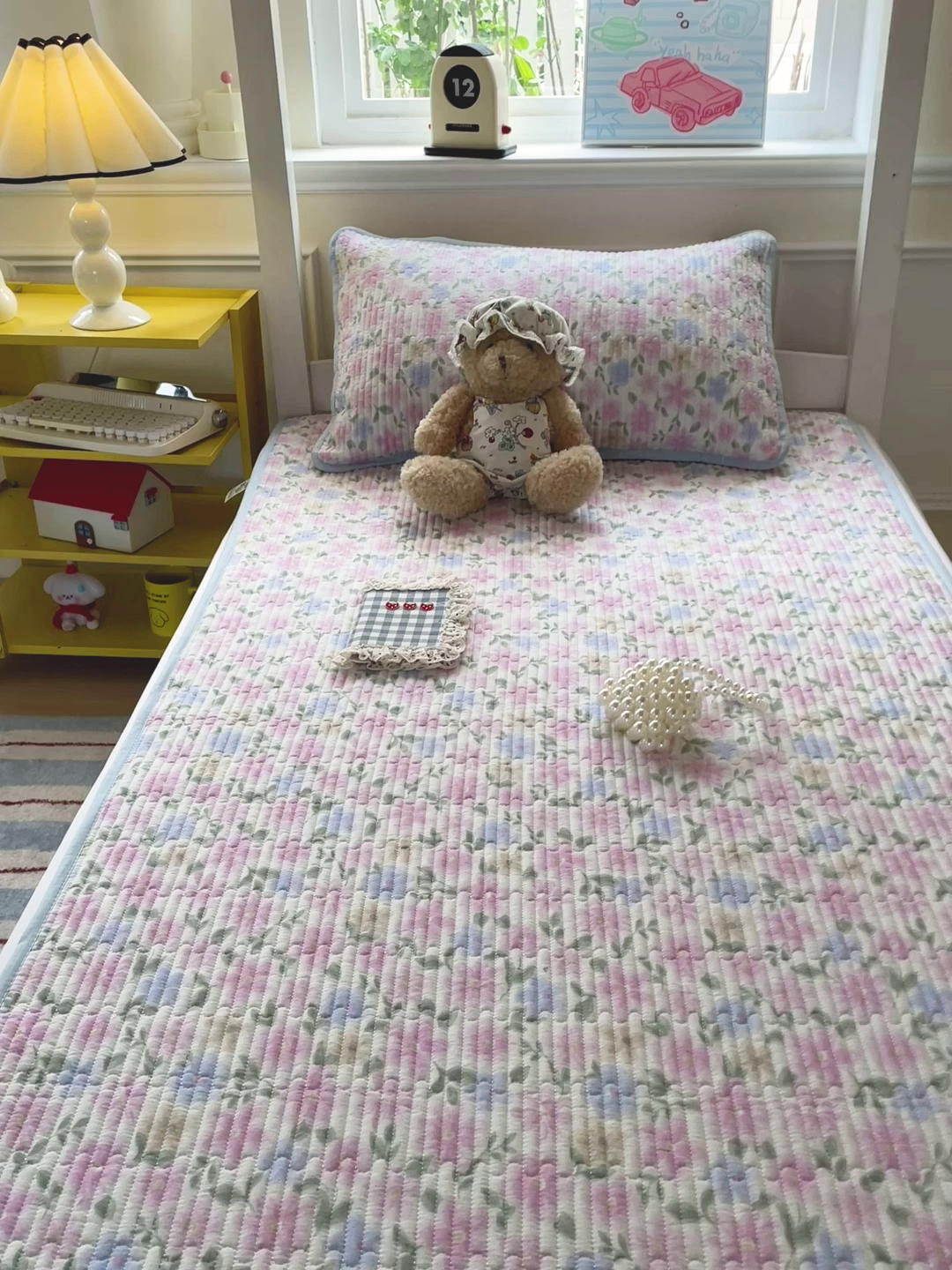 91家纺网 家纺一手货源 找家纺 恒尚居 2025新款学生床垫双层纱床褥垫软床垫床护垫-四季款【系列一】 蔷薇