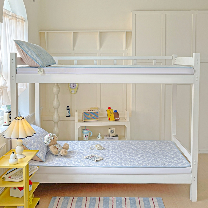 91家纺网 家纺一手货源 找家纺 恒尚居 2025新款学生床垫双层纱床褥垫软床垫床护垫-四季款【系列一】 清新蓝