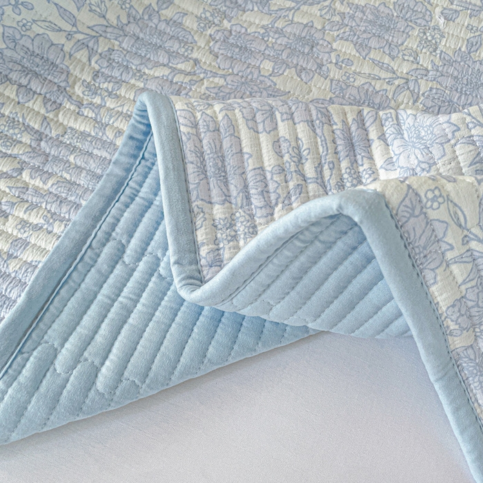 91家纺网 家纺一手货源 找家纺 恒尚居 2025新款学生床垫双层纱床褥垫软床垫床护垫-四季款【系列一】 清新蓝