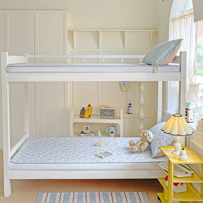 91家纺网 家纺一手货源 找家纺 恒尚居 2025新款学生床垫双层纱床褥垫软床垫床护垫-四季款【系列一】 清新蓝