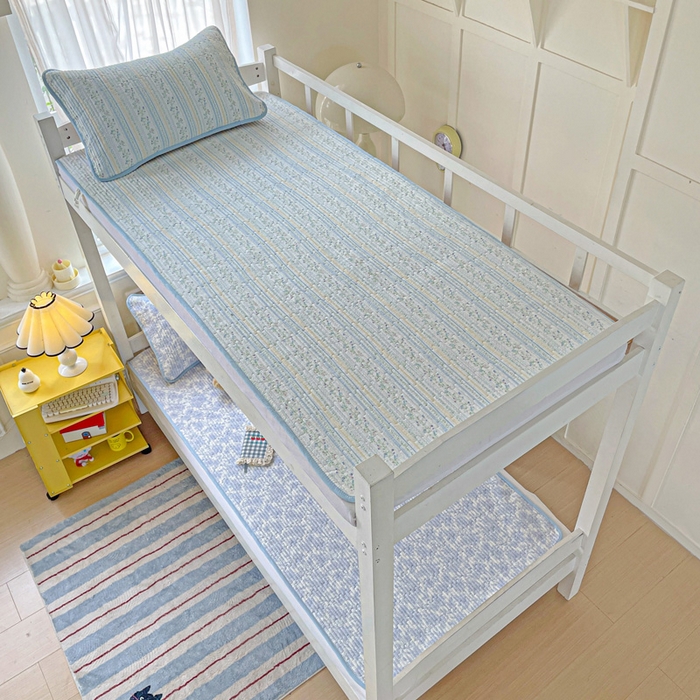 91家纺网 家纺一手货源 找家纺 恒尚居 2025新款学生床垫双层纱床褥垫软床垫床护垫-四季款【系列一】 清新蓝