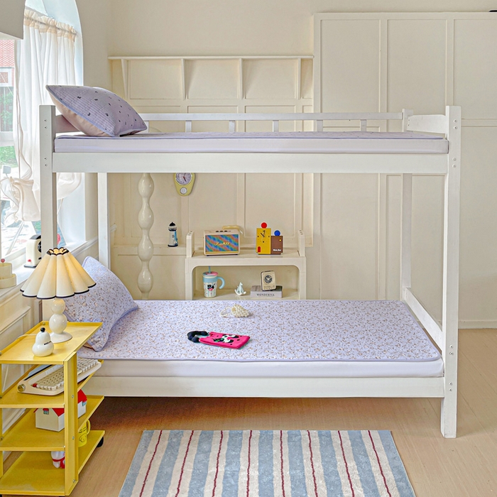 91家纺网 家纺一手货源 找家纺 恒尚居 2025新款学生床垫双层纱床褥垫软床垫床护垫-四季款【系列一】 紫藤花