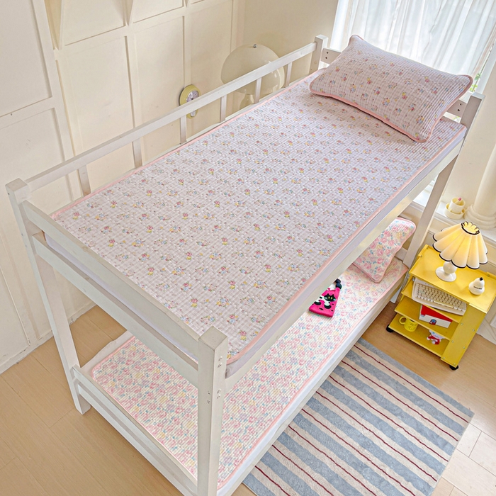 91家纺网 家纺一手货源 找家纺 恒尚居 2025新款学生床垫双层纱床褥垫软床垫床护垫-四季款【系列一】 紫藤花