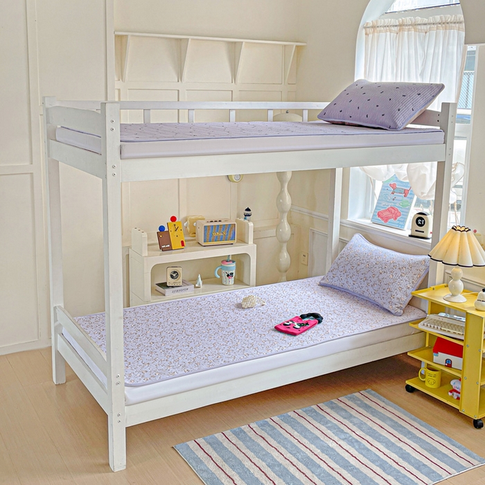 91家纺网 家纺一手货源 找家纺 恒尚居 2025新款学生床垫双层纱床褥垫软床垫床护垫-四季款【系列一】 紫藤花