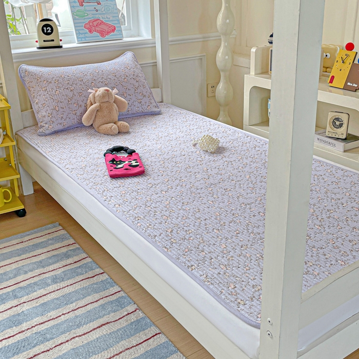 91家纺网 家纺一手货源 找家纺 恒尚居 2025新款学生床垫双层纱床褥垫软床垫床护垫-四季款【系列一】 紫藤花