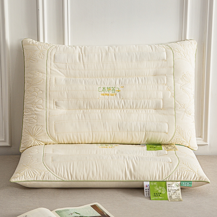 91家纺网 家纺一手货源 找家纺 （总）织布人 2025新款枕芯草本决明子护颈枕颈椎疲劳和浅睡人群设计低枕头枕芯