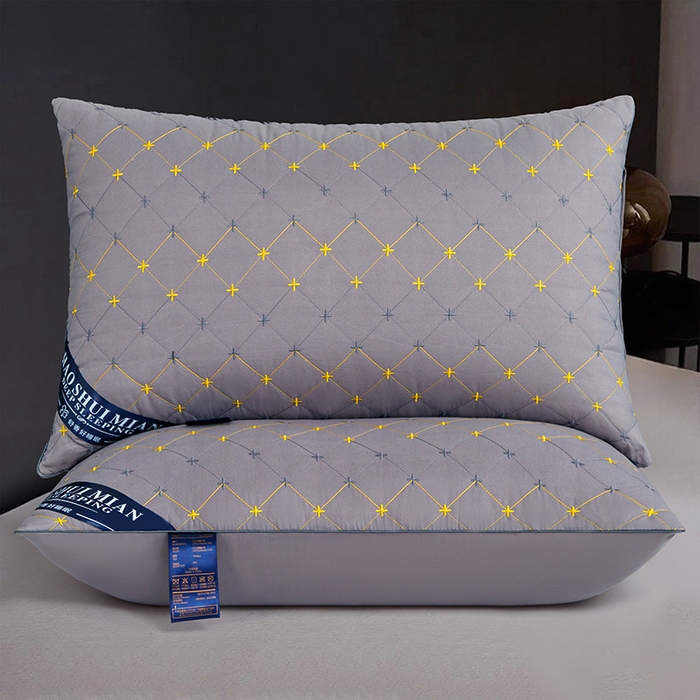 91家纺网 家纺一手货源 找家纺 （总）织布人 2025新款枕芯跨境爆款磨毛单边绗绣十字绣酒店枕头成人家用枕头枕芯