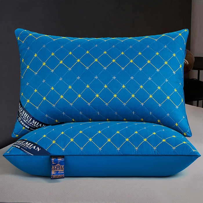 91家纺网 家纺一手货源 找家纺 （总）织布人 2025新款枕芯跨境爆款磨毛单边绗绣十字绣酒店枕头成人家用枕头枕芯