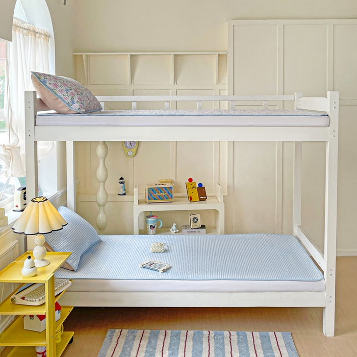 91家纺网 家纺一手货源 找家纺 恒尚居 2025新款学生床垫双层纱床褥垫软床垫床护垫-四季款【系列二】 天蓝格