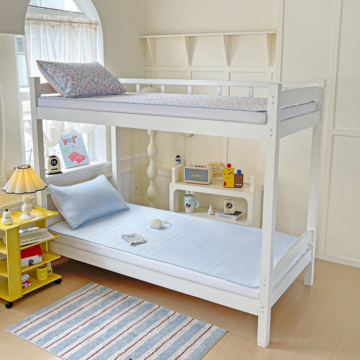 91家纺网 家纺一手货源 找家纺 恒尚居 2025新款学生床垫双层纱床褥垫软床垫床护垫-四季款【系列二】 天蓝格