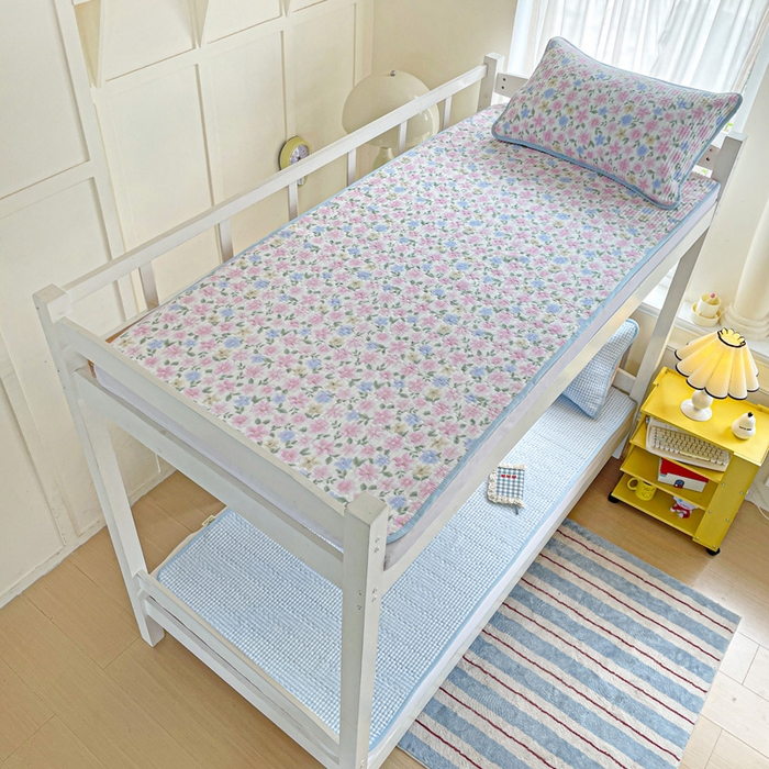 91家纺网 家纺一手货源 找家纺 恒尚居 2025新款学生床垫双层纱床褥垫软床垫床护垫-四季款【系列二】 天蓝格