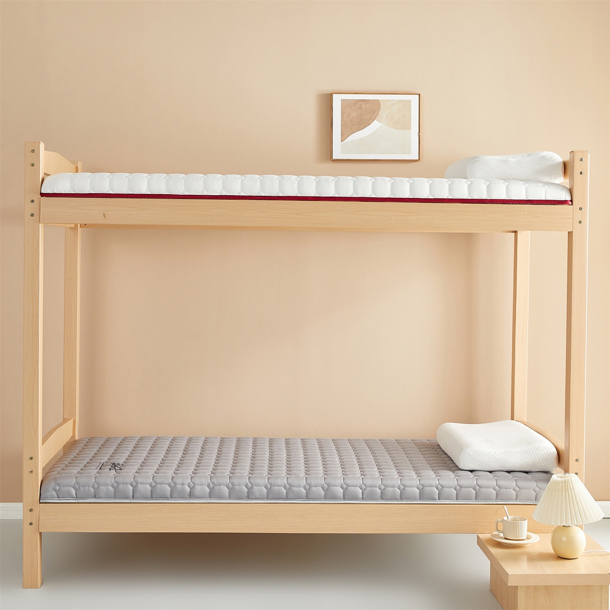 91家纺网 家纺一手货源 找家纺 布卢姆床垫 2025新款A类针织棉新疆棉花学生床垫 雅致灰