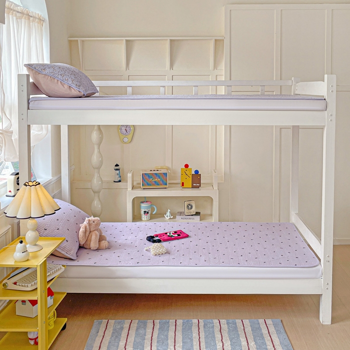 91家纺网 家纺一手货源 找家纺 恒尚居 2025新款学生床垫双层纱床褥垫软床垫床护垫-四季款【系列二】 紫萱