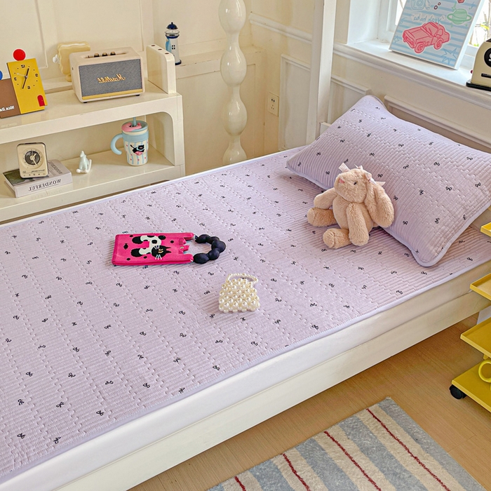 91家纺网 家纺一手货源 找家纺 恒尚居 2025新款学生床垫双层纱床褥垫软床垫床护垫-四季款【系列二】 紫萱