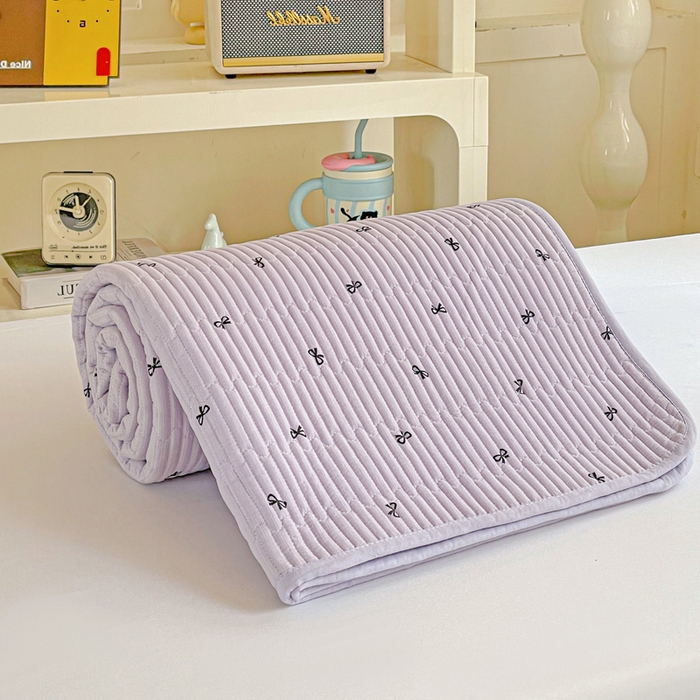 91家纺网 家纺一手货源 找家纺 恒尚居 2025新款学生床垫双层纱床褥垫软床垫床护垫-四季款【系列二】 紫萱