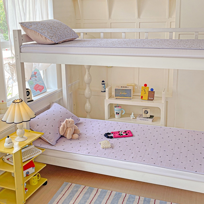 91家纺网 家纺一手货源 找家纺 恒尚居 2025新款学生床垫双层纱床褥垫软床垫床护垫-四季款【系列二】 紫萱