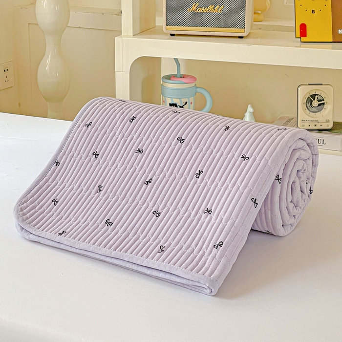 91家纺网 家纺一手货源 找家纺 恒尚居 2025新款学生床垫双层纱床褥垫软床垫床护垫-四季款【系列二】 紫萱