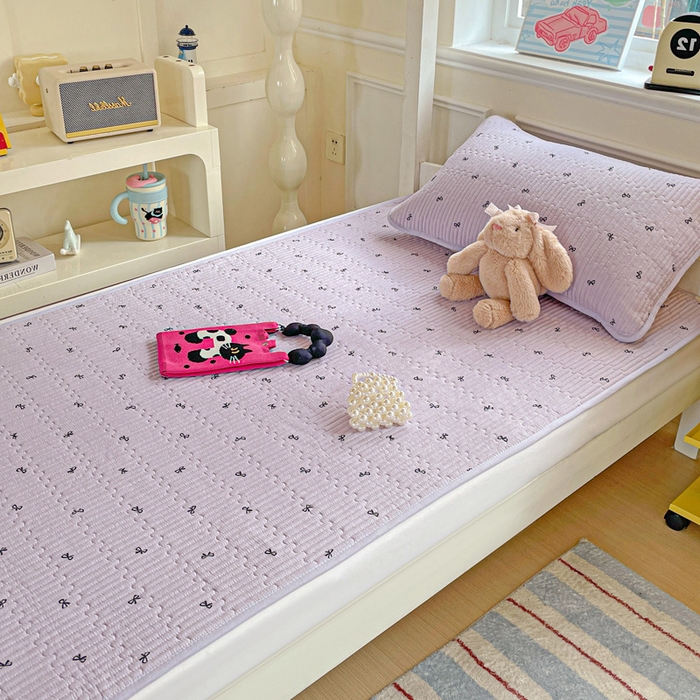 91家纺网 家纺一手货源 找家纺 恒尚居 2025新款学生床垫双层纱床褥垫软床垫床护垫-四季款【系列二】 紫萱