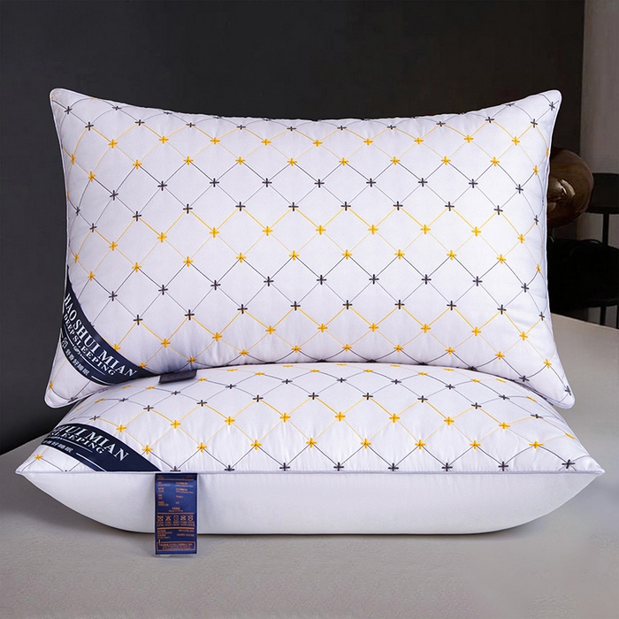 91家纺网 家纺一手货源 找家纺 （总）织布人 2025新款枕芯跨境爆款磨毛单边绗绣十字绣酒店枕头成人家用枕头枕芯