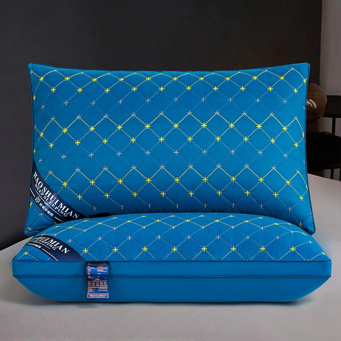 91家纺网 家纺一手货源 找家纺 （总）织布人 2025新款枕芯跨境爆款磨毛立体绗绣十字绣酒店枕头成人家用枕头枕芯