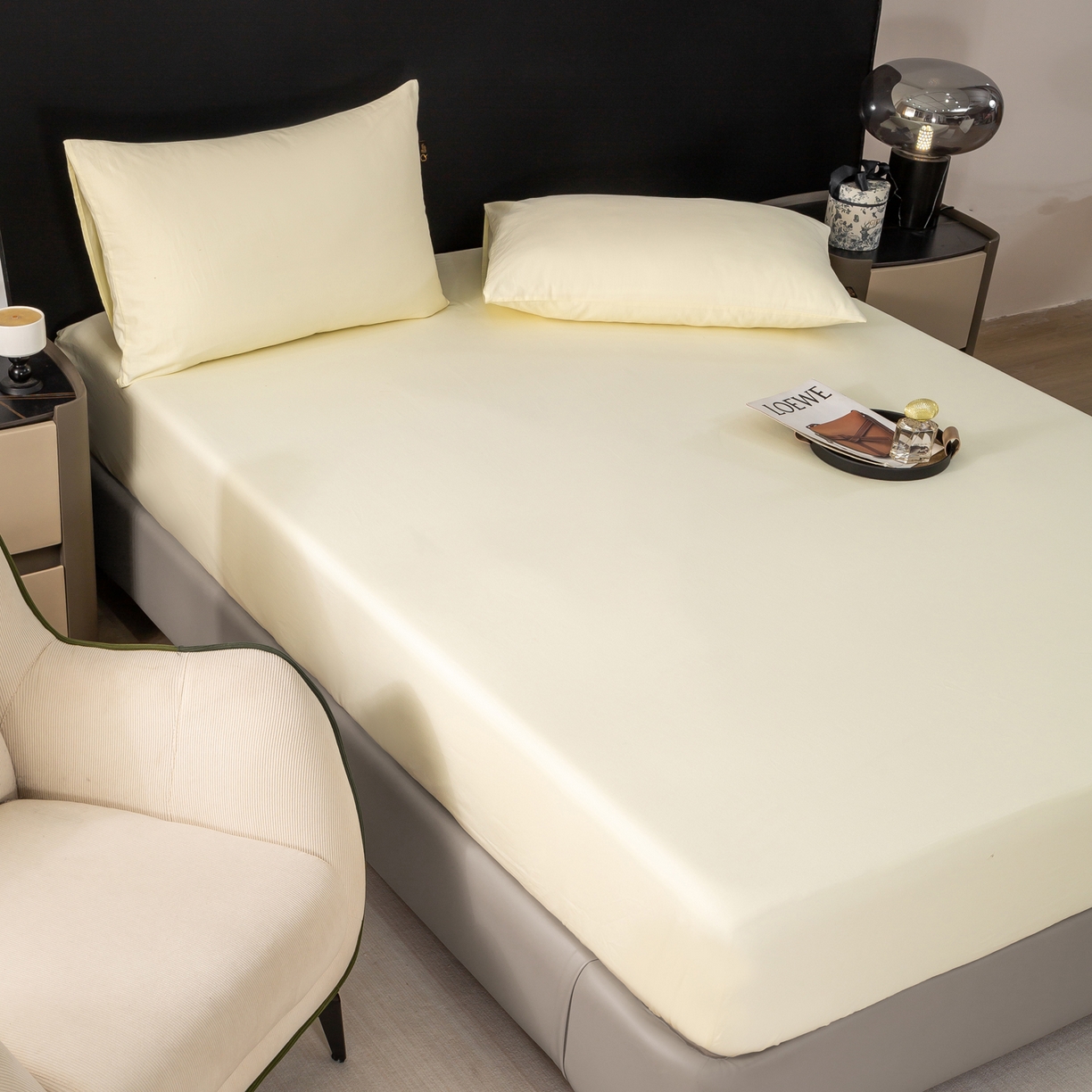 91家纺网 家纺一手货源 找家纺 （总）憨豆家纺 2025新款全棉磨毛床笠纯棉加厚防尘罩全包围床笠跨境四季通用