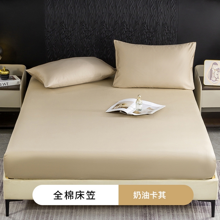 91家纺网 家纺一手货源 找家纺 （总）沃尔居 2025新款全棉床笠正宗60S纯棉加厚防尘罩全包围床笠跨境四季通用