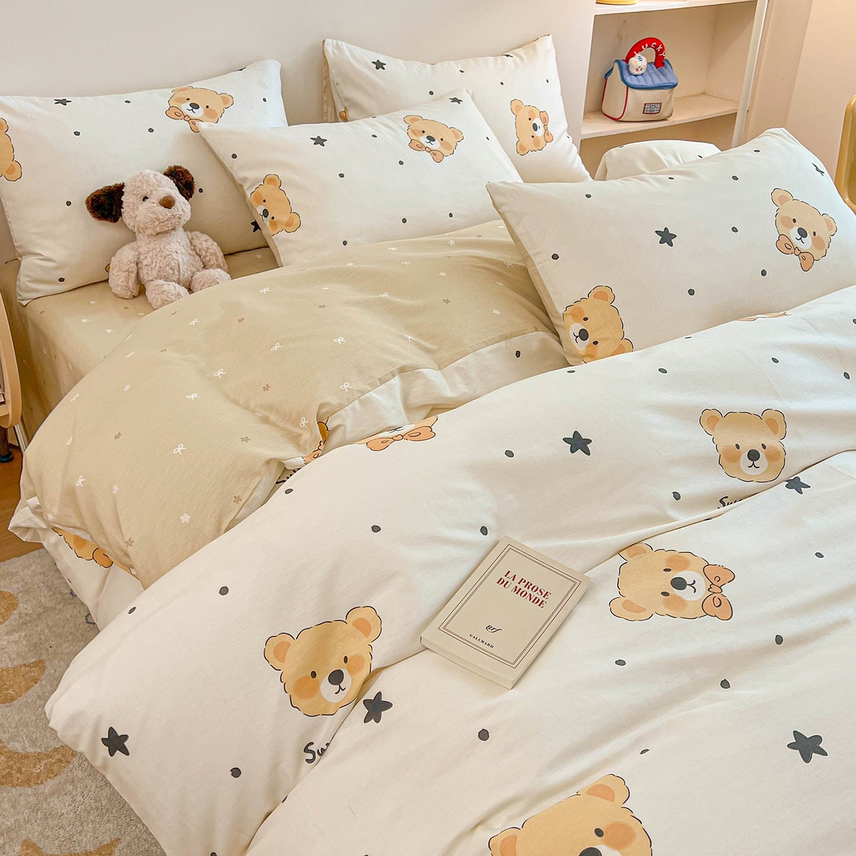 91家纺网 家纺一手货源 找家纺 （总）麦伦家居 2025新款40s斜纹全棉纯棉跑量款卡通小清新四件套