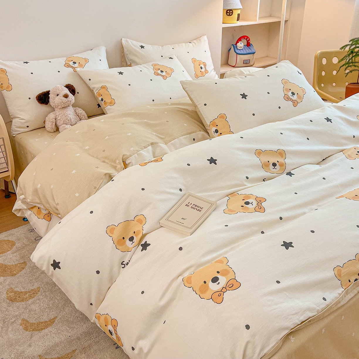 91家纺网 家纺一手货源 找家纺 （总）麦伦家居 2025新款40s斜纹全棉纯棉跑量款卡通小清新四件套