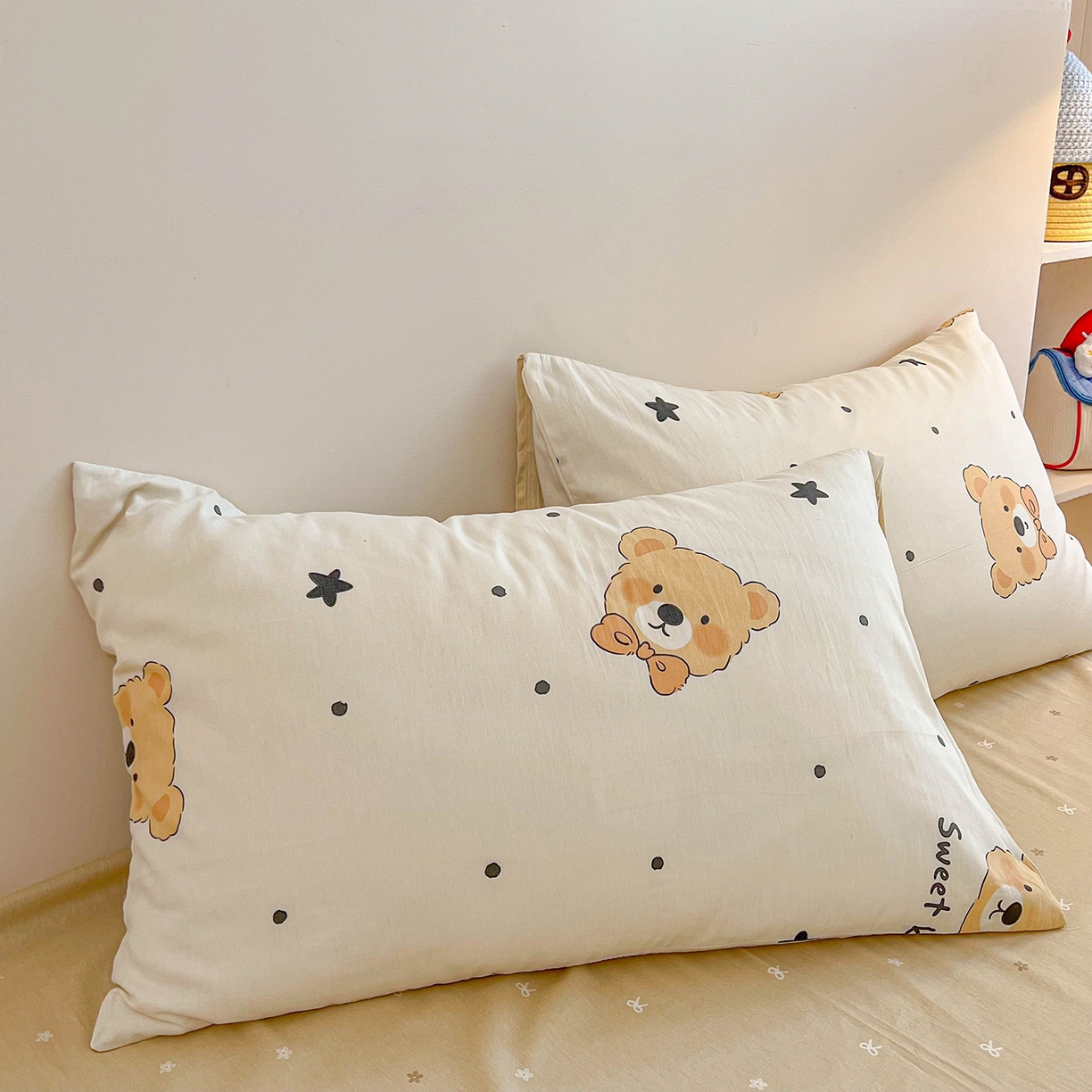 91家纺网 家纺一手货源 找家纺 （总）麦伦家居 2025新款40s斜纹全棉纯棉跑量款卡通小清新四件套