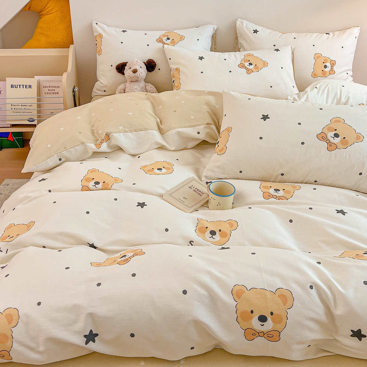 91家纺网 家纺一手货源 找家纺 （总）麦伦家居 2025新款40s斜纹全棉纯棉跑量款卡通小清新四件套