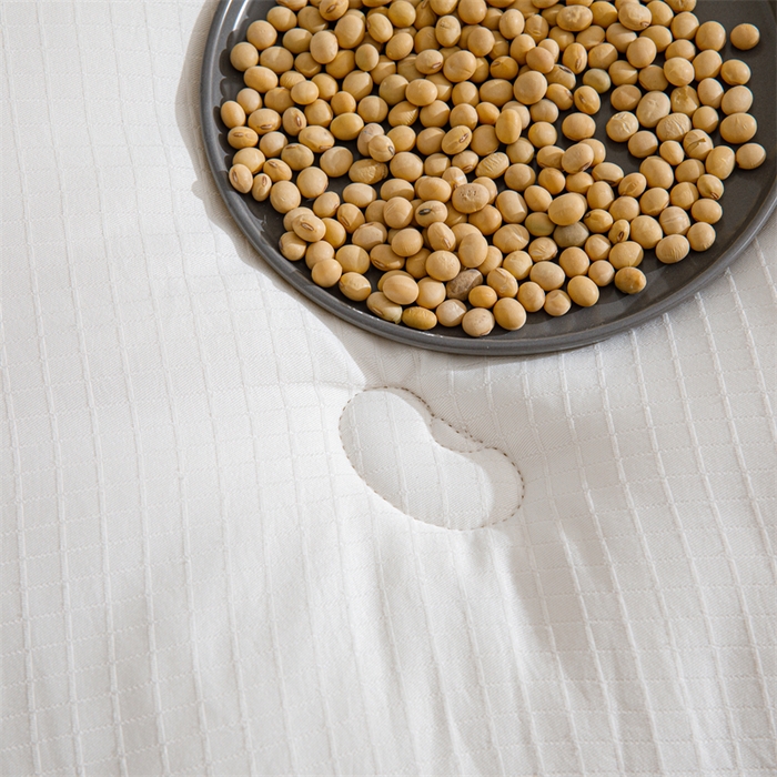 91家纺网 家纺一手货源 找家纺 天瑜家纺 2025新款原棉提花大豆被子母被春秋被子被芯 米黄