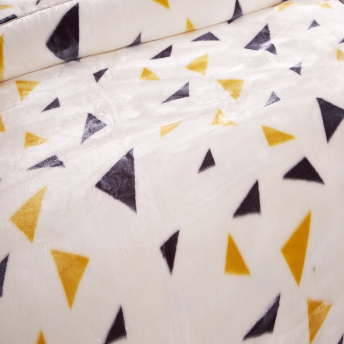 91家纺网 家纺一手货源 找家纺 好艺佳毛毯 2025新款（经典版）拉舍尔毛毯学生毯宿舍婚庆加厚双层毯子绒毯盖毯不掉毛毛毯 爱上几何