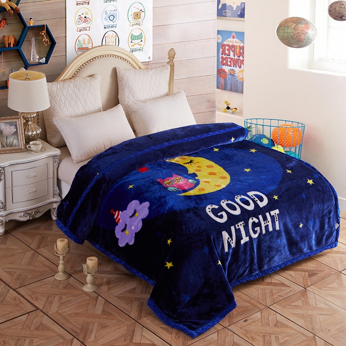 好艺佳毛毯 2025新款（经典版）拉舍尔毛毯学生毯宿舍婚庆加厚双层毯子绒毯盖毯不掉毛毛毯 晚安