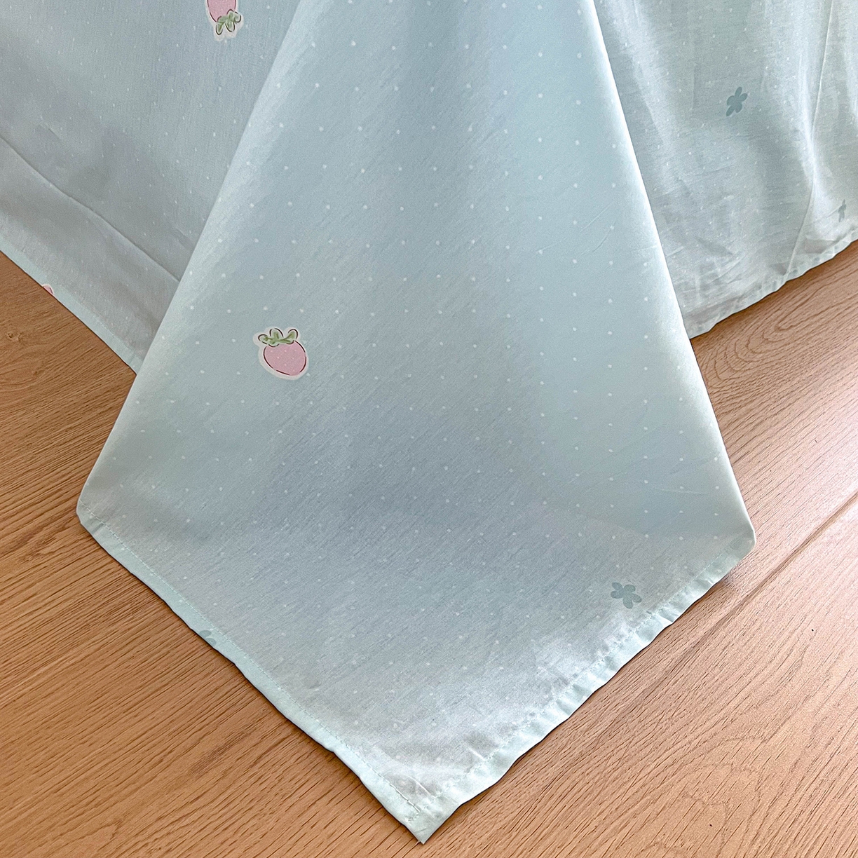 91家纺网 家纺一手货源 找家纺 麦伦家居 2025新款40s斜纹全棉纯棉跑量款卡通小清新四件套 樱桃熊仔