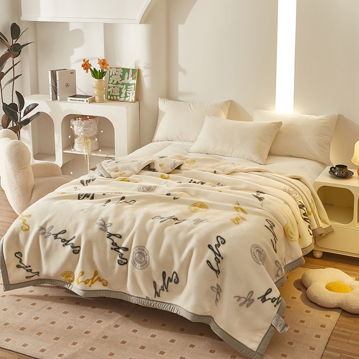 91家纺网 家纺一手货源 找家纺 （总）好艺佳毛毯 2025新款（升级版）拉舍尔毛毯学生毯宿舍婚庆加厚双层毯子绒毯盖毯不掉毛毛毯