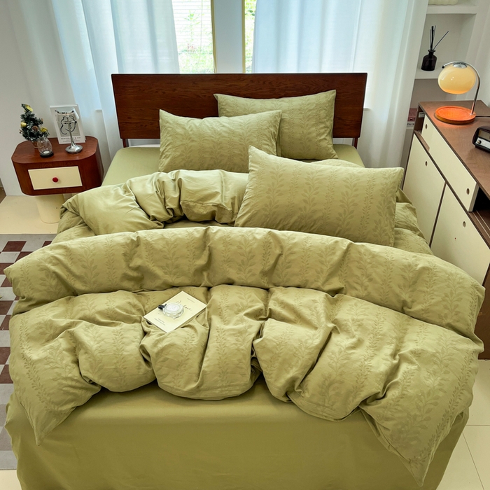 91家纺网 家纺一手货源 找家纺 （总）沐棉家居 2025新款亲肤舒适全棉纯棉提花四件套