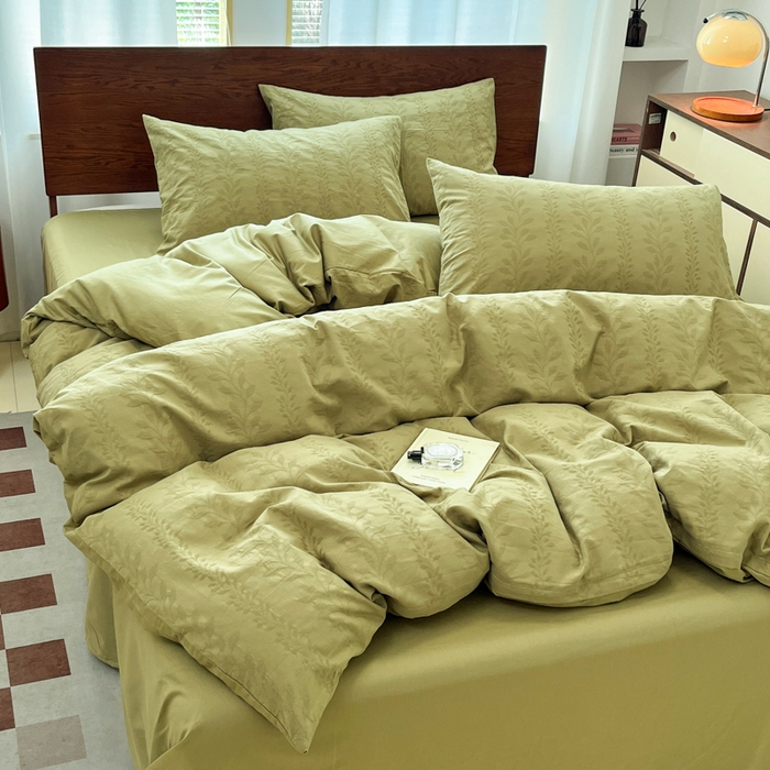 91家纺网 家纺一手货源 找家纺 （总）沐棉家居 2025新款亲肤舒适全棉纯棉提花四件套