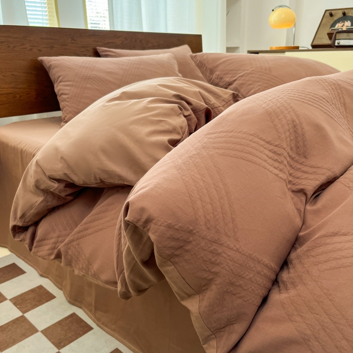 91家纺网 家纺一手货源 找家纺 （总）沐棉家居 2025新款亲肤舒适全棉纯棉提花四件套