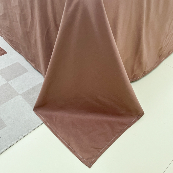 91家纺网 家纺一手货源 找家纺 沐棉家居 2025新款亲肤舒适全棉纯棉提花四件套 菱格咖